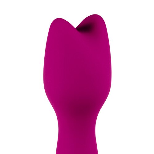 Close up of mini wand vibrator's cat-shaped head